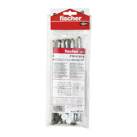 Fissaggio metallico per serramenti fischer f 10 m 182 b 182 mm 10