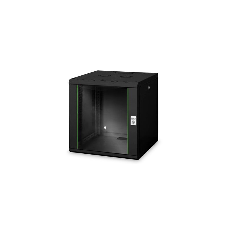 Armadio rack a muro digitus 19" 12u 643x600x600mm ral9005 nero