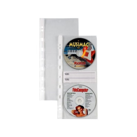 Busta porta cd sei rota 10 pz. forate per 2 cd 12,5x30cm [662508]