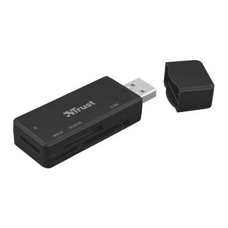 Lettore schede di memoria esterno usb 2.0 trust nanga usb 3.1 nero