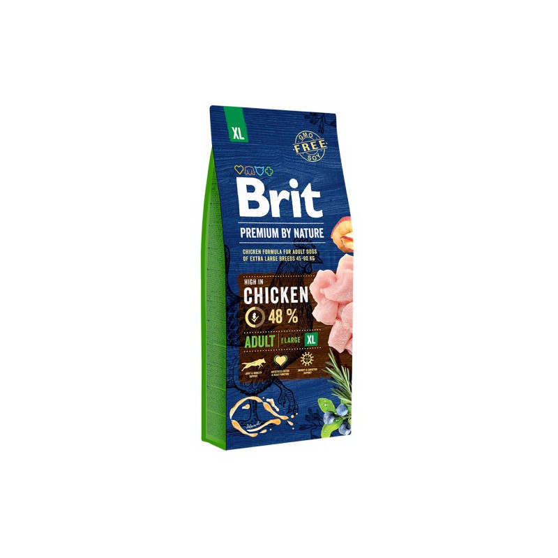 Cibo per cani brit premium by nature adult xl 15kg [8595602526529]