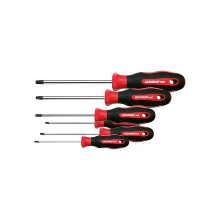Set cacciaviti gedore t10-40 6pz rosso/nero [3301272]