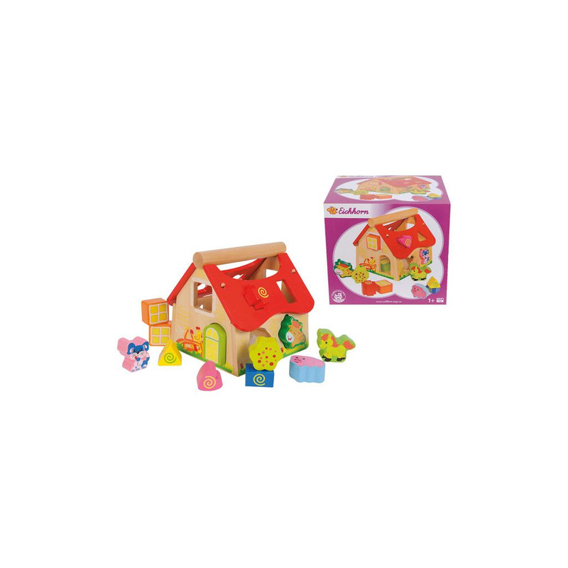Eichhorn 100002098 casa in legno con formine ed animali