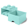 Contenitore portagiochi room copenhagen - lego brick 4 azzurro