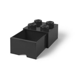 Cassetto di mattoncini room copenhagen lego brick 4 nero [rc40051733]