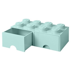 Contenitore portagiochi room copenhagen - lego brick 8 azzurro