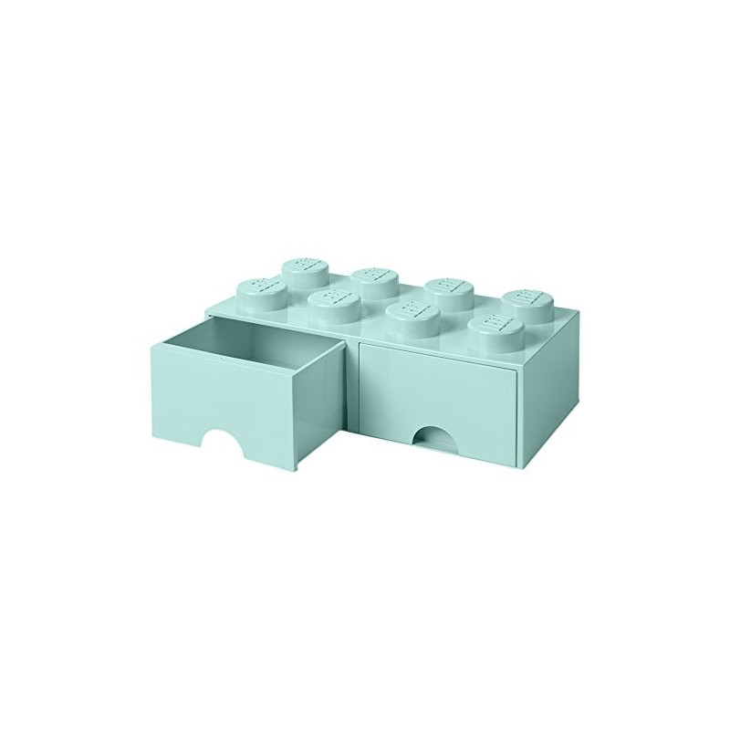 Contenitore portagiochi room copenhagen - lego brick 8 azzurro