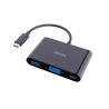 Adattatore akasa usb type-c a vga con usb 3.0 type-a m/f