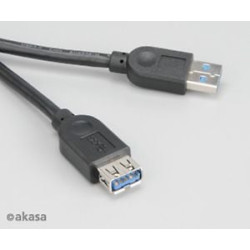 Cavo akasa usb type a 3.0 , 1.5m, m/f nero [ak-cbub02-15bk]