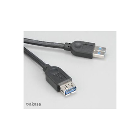 Cavo akasa usb type a 3.0 , 1.5m, m/f nero [ak-cbub02-15bk]