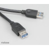 Cavo akasa usb type a 3.0 , 1.5m, m/f nero [ak-cbub02-15bk]