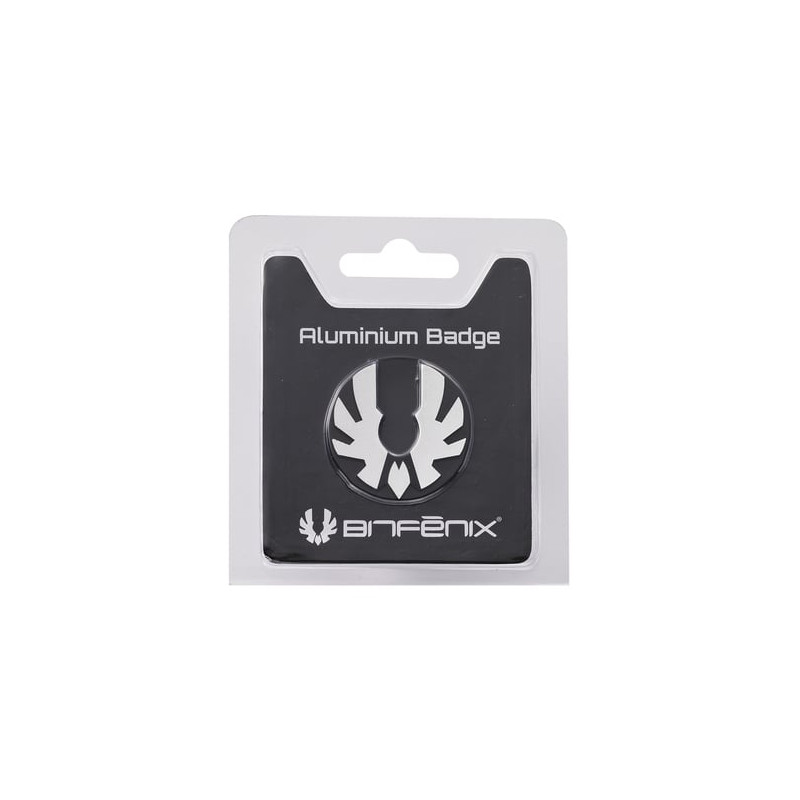 Badge bitfenix in alluminio con logo, color argento