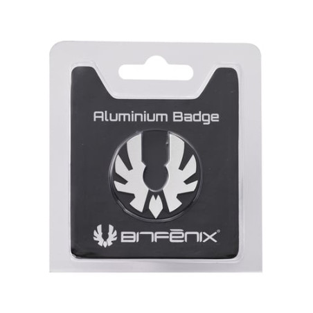 Badge bitfenix in alluminio con logo, color argento