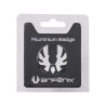 Badge bitfenix in alluminio con logo, color argento