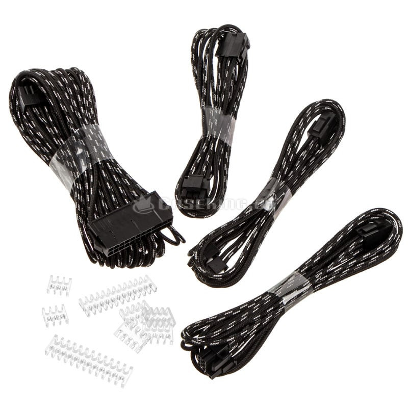 Kit di cavi phanteks,estensione 500mm, s-muster - nero/argento