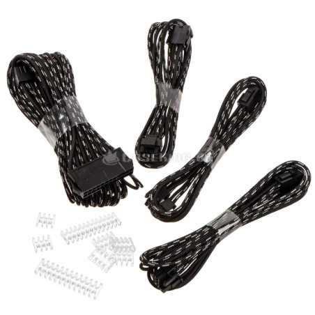 Kit di cavi phanteks,estensione 500mm, s-muster - nero/argento