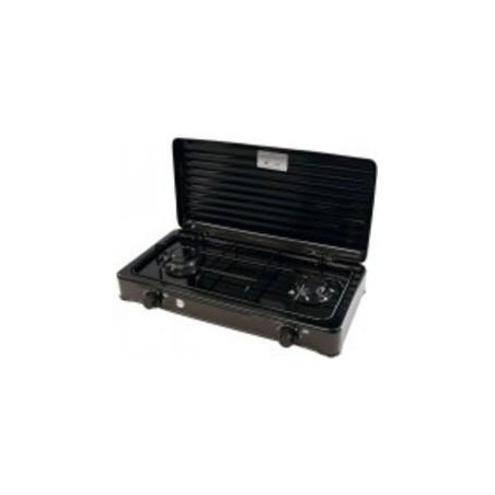 Fornello a gas smile con 2 fuochi nero [hksmikgkn021kb0]