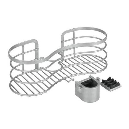 Metaltex 404818039 viva mensola a muro parete argento resistente