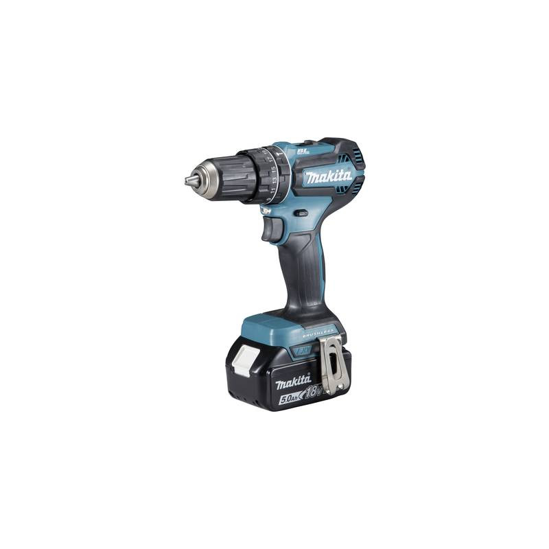 Trapano avvitatore a percussione a batteria makita 18 v 5.0 ah con