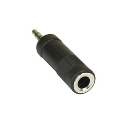 Adattatore audio inline, jack 3,5mm a jack 6,3mm m/f stereo [99303]