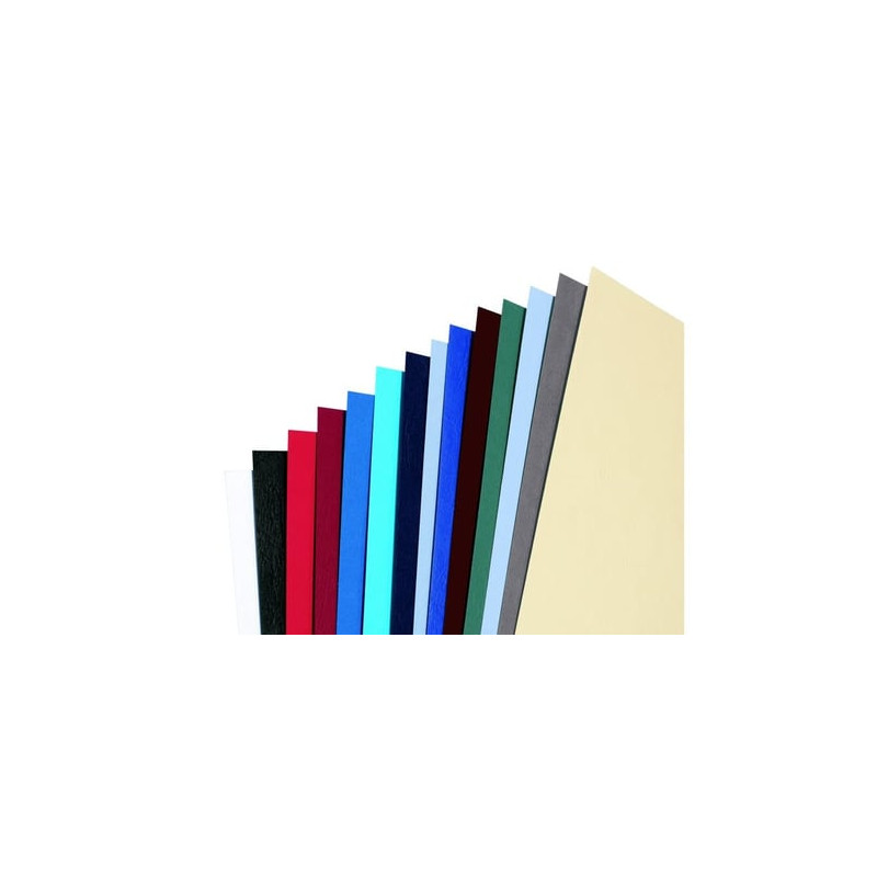 100 copertine leathergrain 250gr a4 nero goffrato [ce040010]