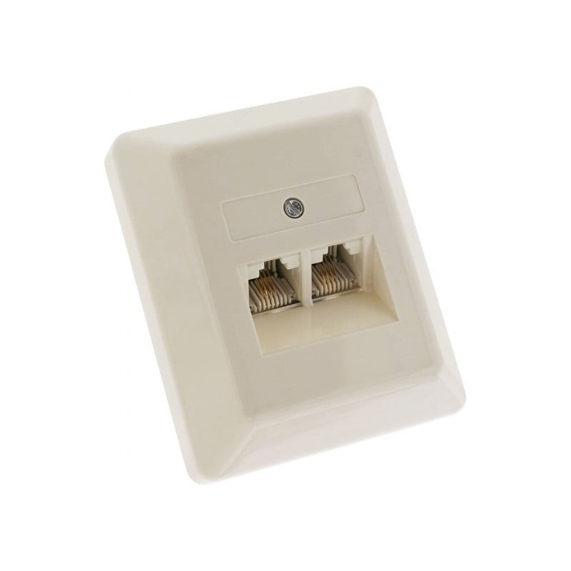 Presa muro inline isdn per applicazioni esterne con due porte rj45