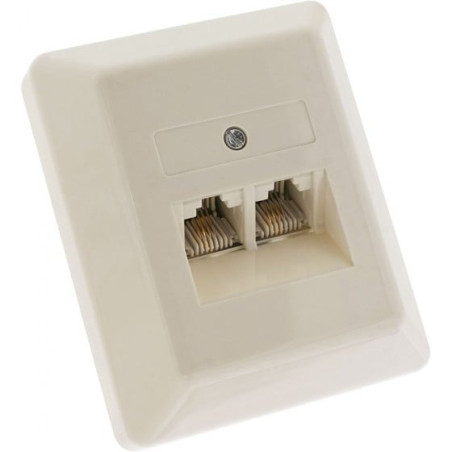 Presa muro inline isdn per applicazioni esterne con due porte rj45