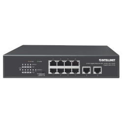 Switch intellinet ethernet gigabit 8p poe+ 2p rj45 gigabit