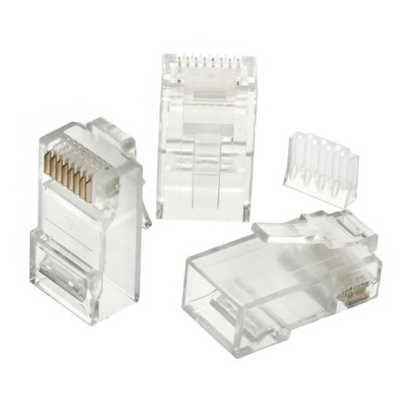Plug a-lan rj45 kat6 utp 100 pezzi [wt106]