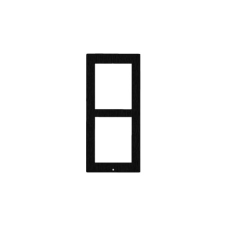 Telaio citofono 2n helios ip per 2 moduli verso nero [9155022b]