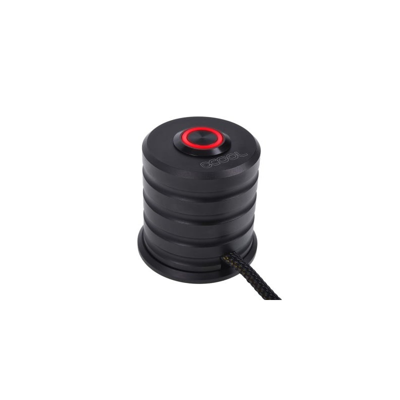 Pulsante di accensione rosso alphacool 19mm nero [17434]