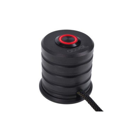 Pulsante di accensione rosso alphacool 19mm nero [17434]