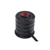 Pulsante di accensione rosso alphacool 19mm nero [17434]