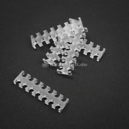 Set pettine per cavi king mod services 14 slot 4mm 5pz trasparente