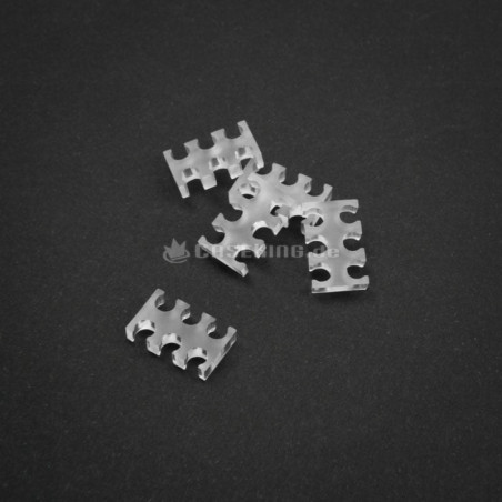 Set pettine fermacavi king mod services 6-slot 4mm 5pz trasparente
