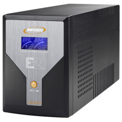 Gruppo di continuita' infosec ups e2 2000va lcd con 6 prese iec
