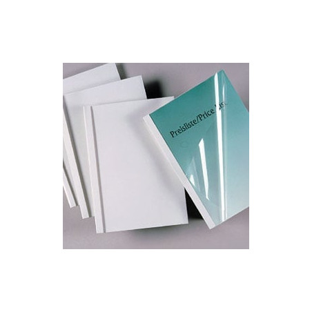 50 cartelline termiche 35mm silk white 150mic [ib370120]