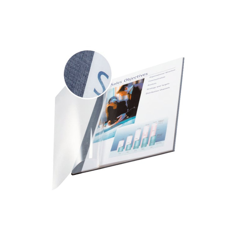 Scatola 10 copertine impressbind 10,5mm blu flessibile [74140035]