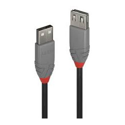 Cavo lindy usb 2.0 tipo a anthra line 0.5m [36701]