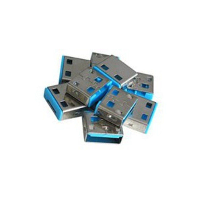 Blocco porte usb lindy (10 pezzi) blu [40462]