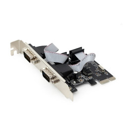 Scheda gembird pci express card a 2x serial basso profilo [spc-22]