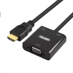 Adattatore hdmi unitek y-6333 a vga+audio nero [y-6333]