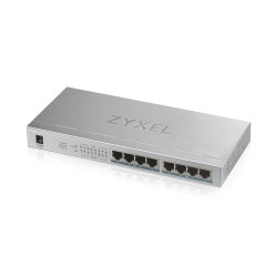 Switch zyxel, 8porte rj-45, 60watt unmanaged [gs1008hp-eu0101f]
