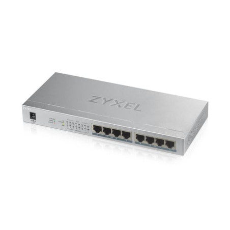 Switch zyxel, 8porte rj-45, 60watt unmanaged [gs1008hp-eu0101f]