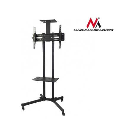 Supporto tv maclean mc-661 a pavimento mobile (con ruote) per