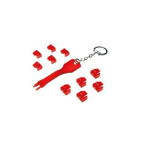 Blocco porta logilink - rj45 (1xkey 10xlocks) [mp0042]