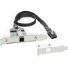 Inline adattatore sas hd su staffa pci con foro centronics50p con