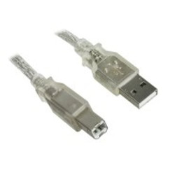 Cavo inline usb 2.0, type-a a type b m/m, trasparente, 1m [34510t]