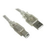 Cavo inline usb 2.0, type-a a type b m/m, trasparente, 1m [34510t]