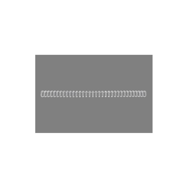 Scatola 100 dorsi metallo 14,3mm bianco 34 anelli passo 3:1 [rg810970]